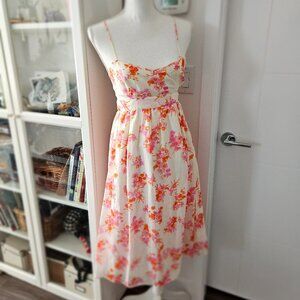 Zara Floral Dress - Pink & Orange